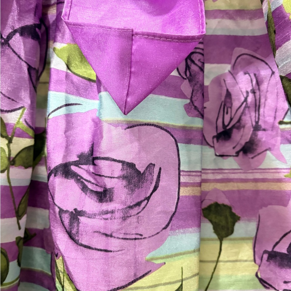 Floral Striped Dress with Purple Accents - Picture 8 of 10